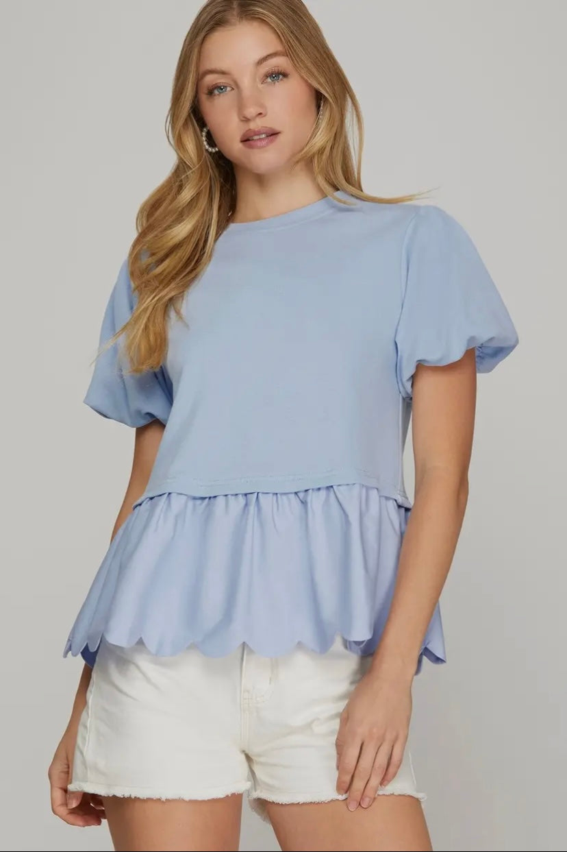 Sadie Scallop Hem Top