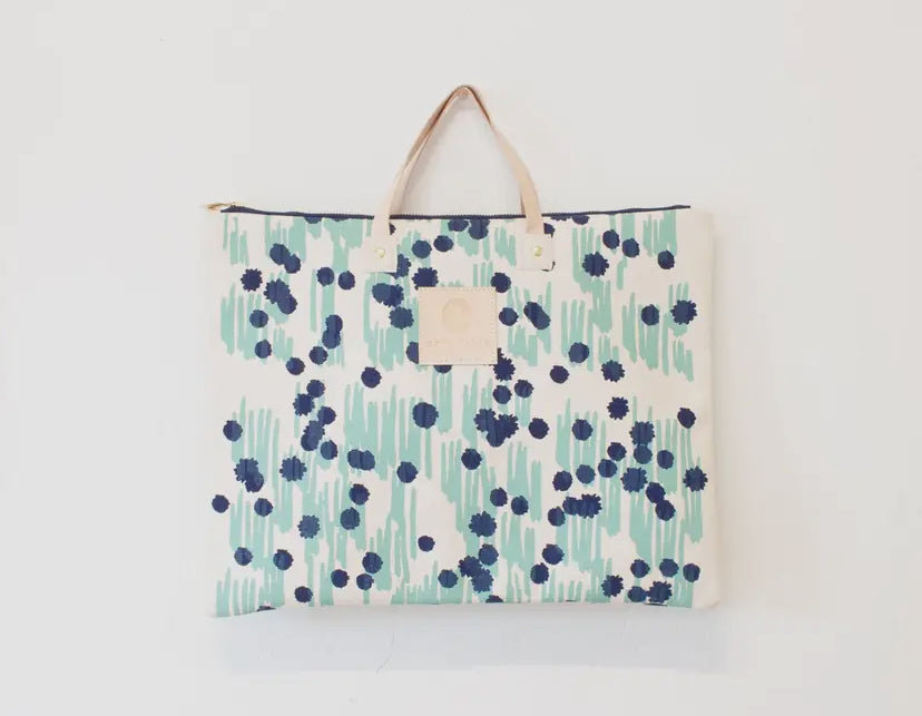 Navy Meadow Tote