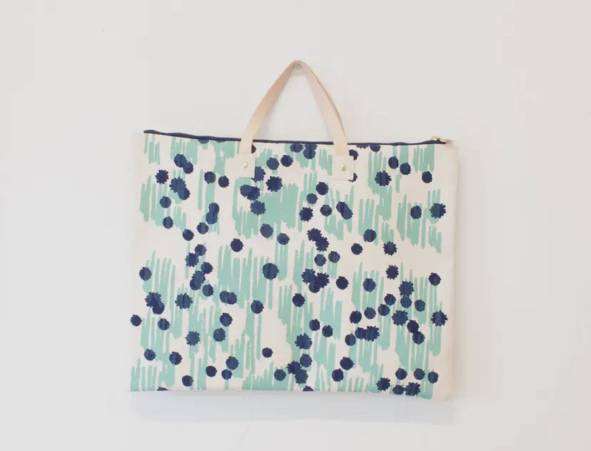 Navy Meadow Tote