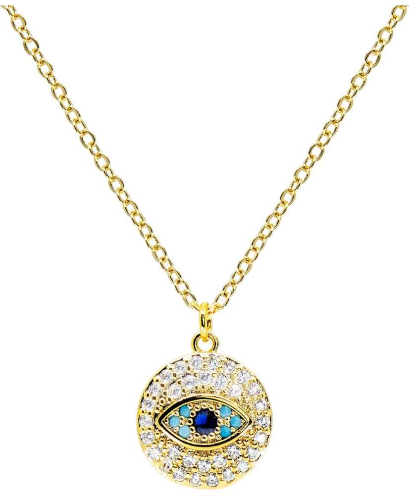 Emma Evil Eye Pendant Necklace