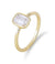 Elizabetta Emerald Cut Gold Ring