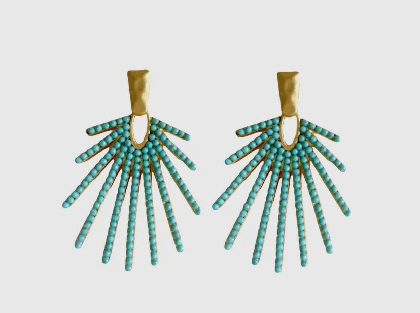 Turquoise Starburst Earrings