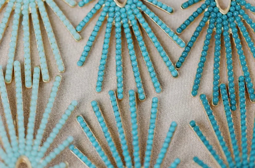 Turquoise Starburst Earrings