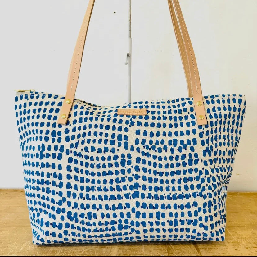 Bella Blue Double Dot Tote