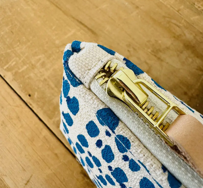 Bella Blue Dot Clutch