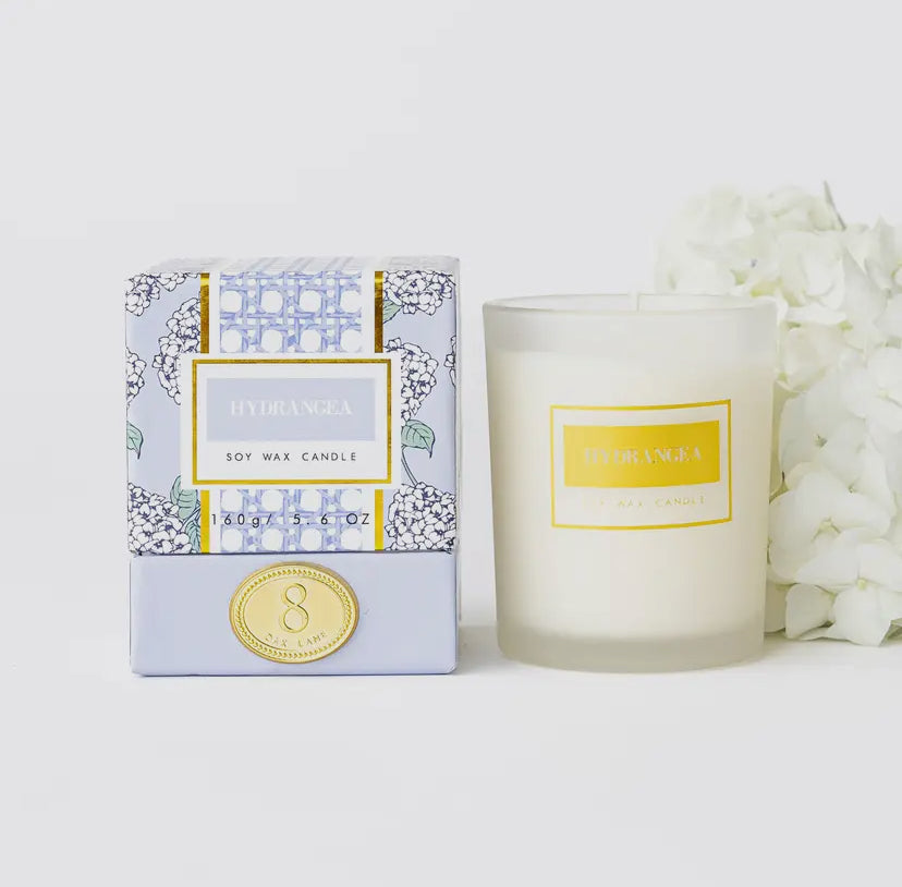 Hydrangea Soy Wax Candle