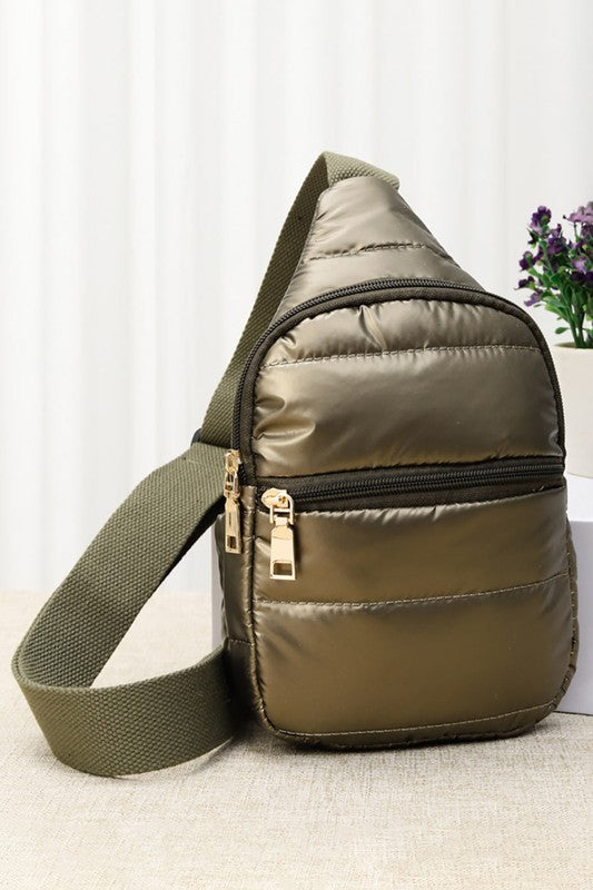 puffer sling bag